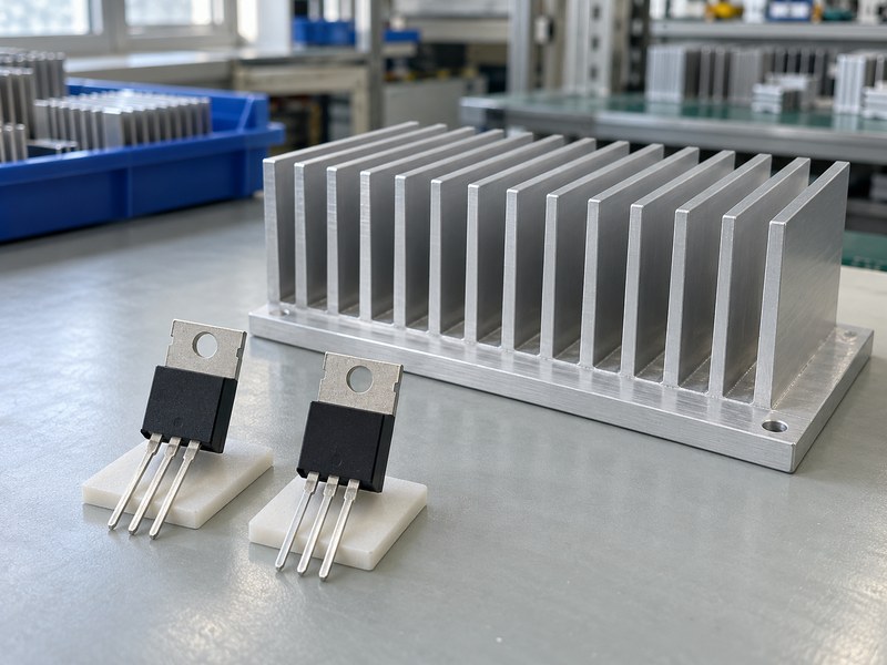 Can voltage regulators share a heat sink showing separate metal mounting tabs