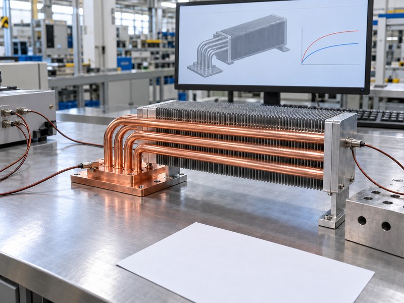 copper tube heat sink inspection package and sample assembly