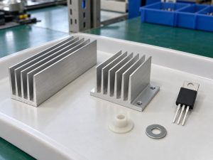DIY voltage regulator heat sink stock and separate regulator package