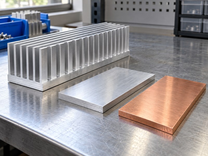 DIY voltage regulator heat sink extrusion offcuts and flat material samples