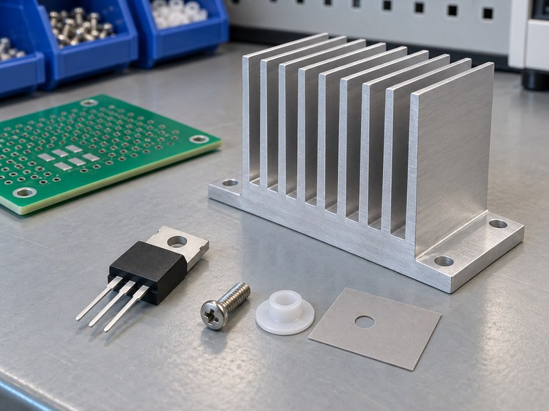 Does a voltage regulator need a heat sink with separate power-supply prototype samples