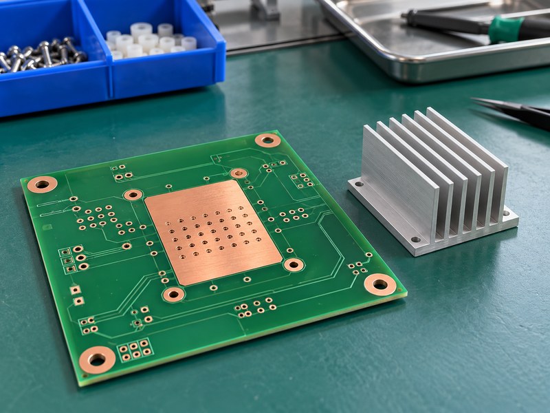 Does a voltage regulator need a heat sink with a board copper and package contact example