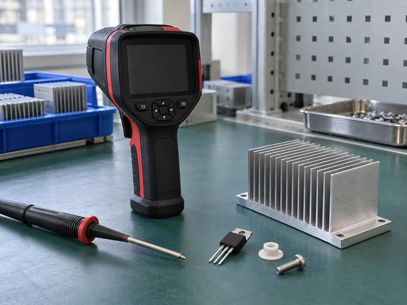 Does a voltage regulator need a heat sink with separate temperature inspection tools