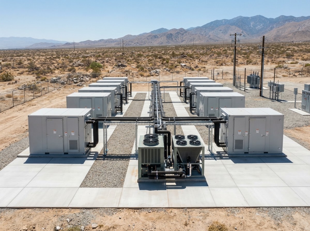 Commercial and industrial BESS outdoor installation in hot dry environment