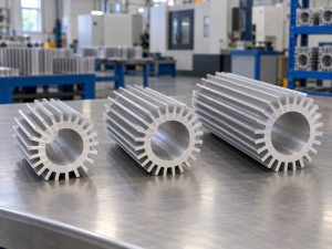 Extruded tubular heat sink profiles cut to different lengths