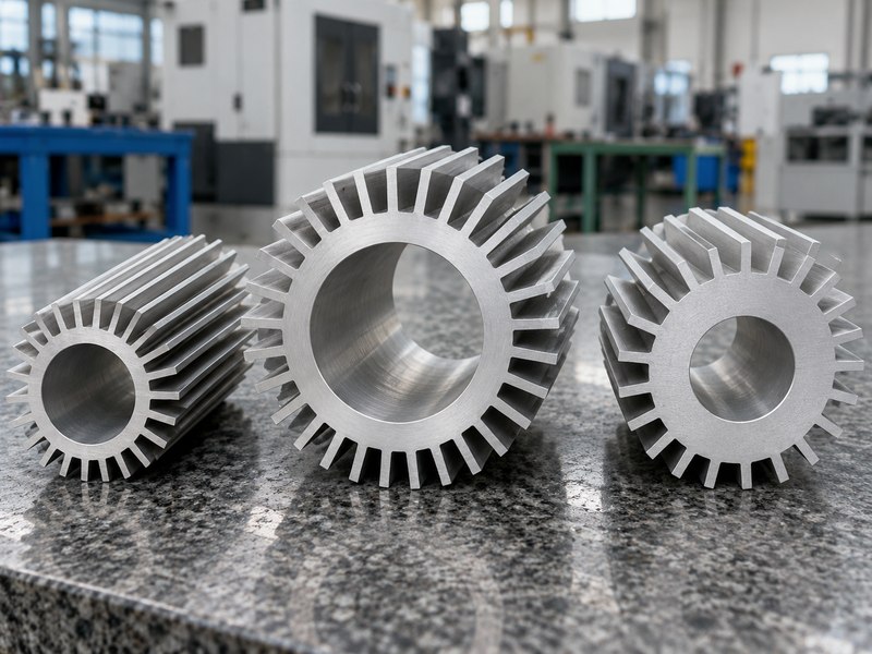 Extruded tubular heat sink cross-section samples for profile feasibility review