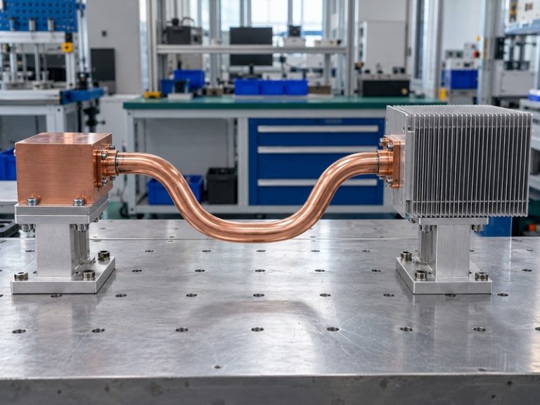 flexible heat pipe formed for a fixed assembly