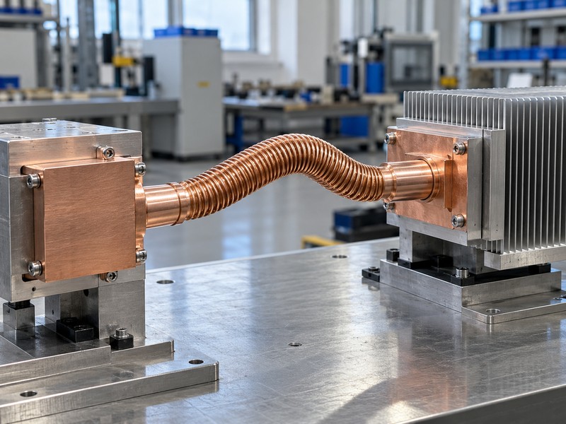 flexible heat pipe specialty compliant section and end blocks