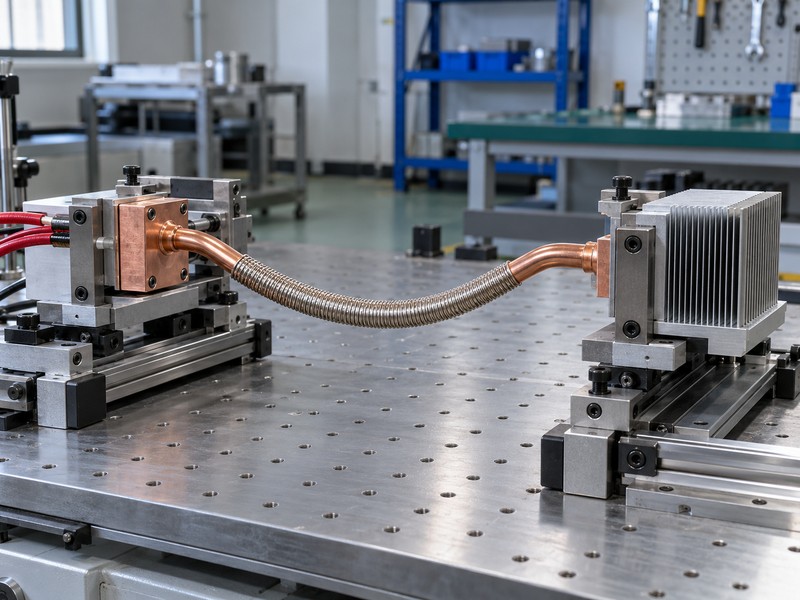 flexible heat pipe motion qualification fixture