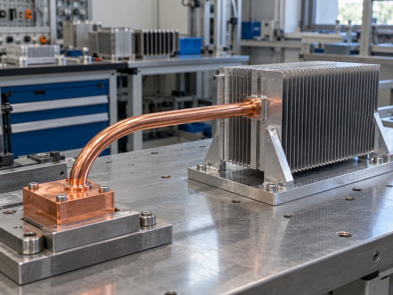 heat pipe applications connecting a source to remote fins