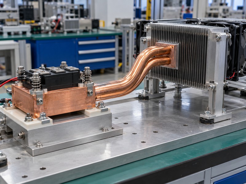 heat pipe applications with power electronics mounting