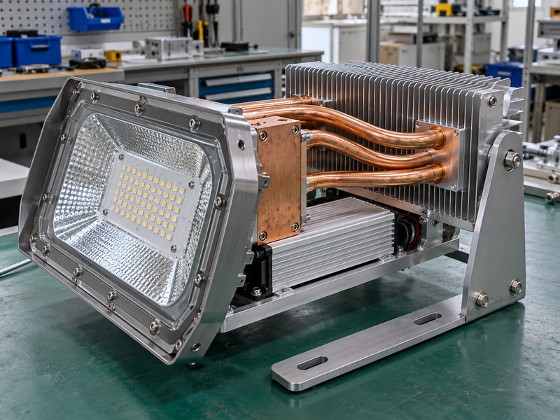 heat pipe applications in an industrial LED fixture
