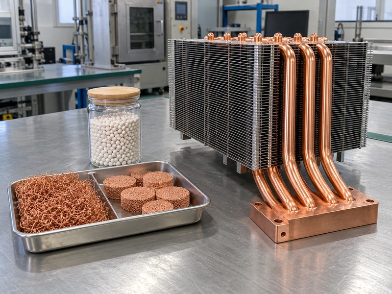 Wick material review specimens for heat pipe design