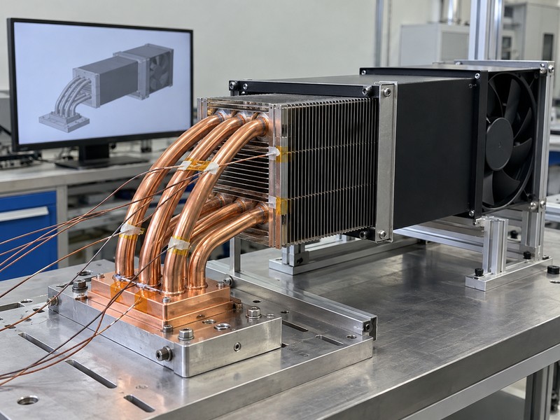 Prototype thermal validation setup for heat pipe design