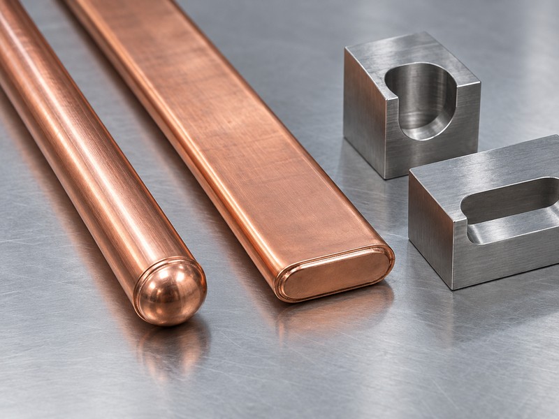 heat pipe thermal conductivity round and flattened sample inspection