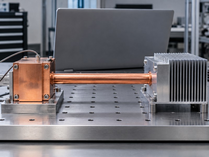 heat pipe thermal conductivity hypothetical calculation test fixture