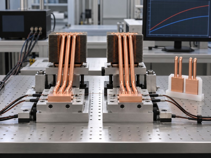 heat pipe thermal conductivity supplier comparison samples and fixture