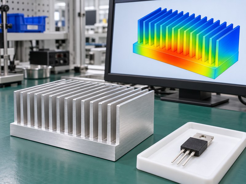 How to attach heat sink to voltage regulator with a qualitative temperature visualization