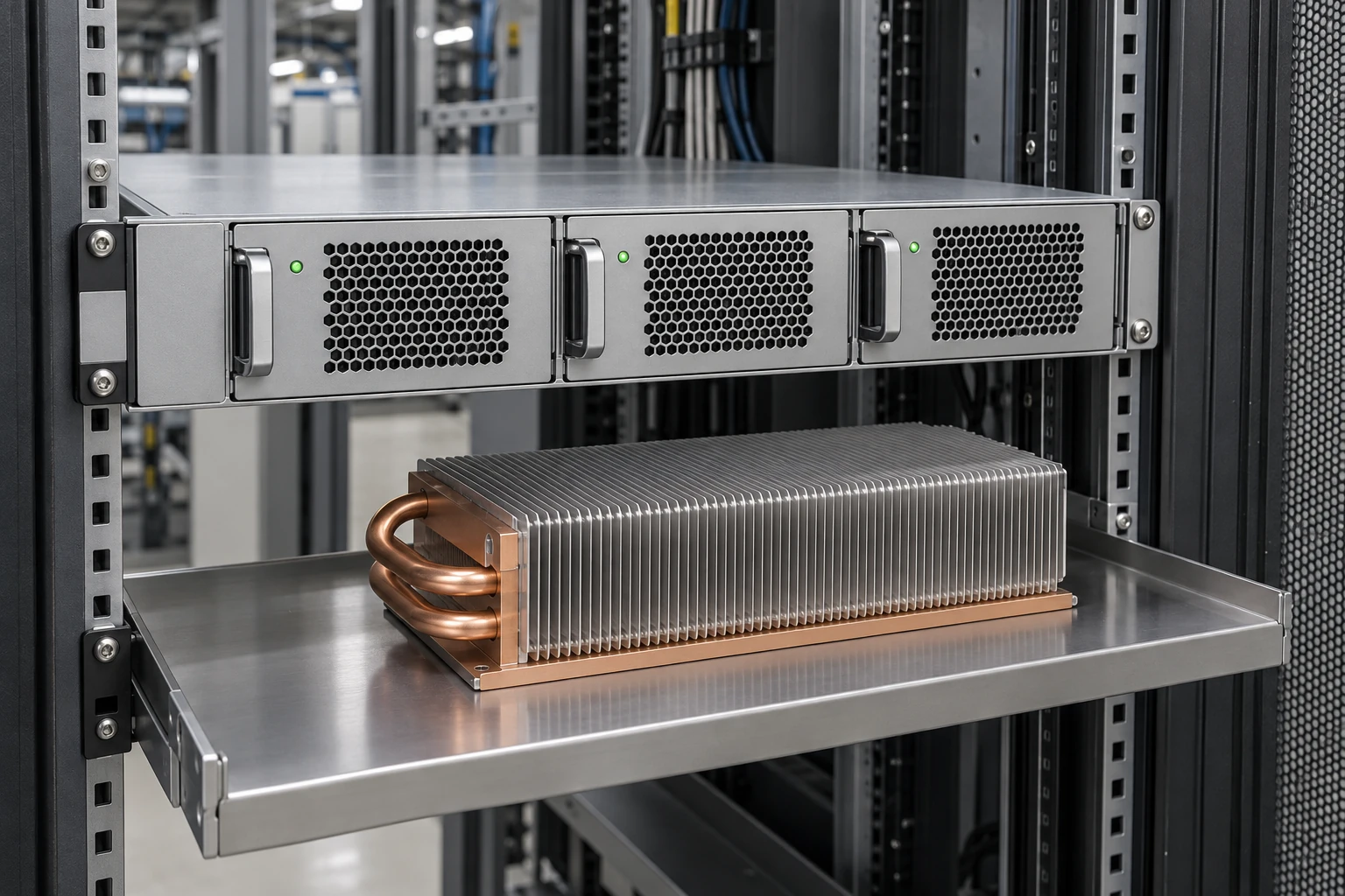 Telecom power systems heat pipe cooling rack