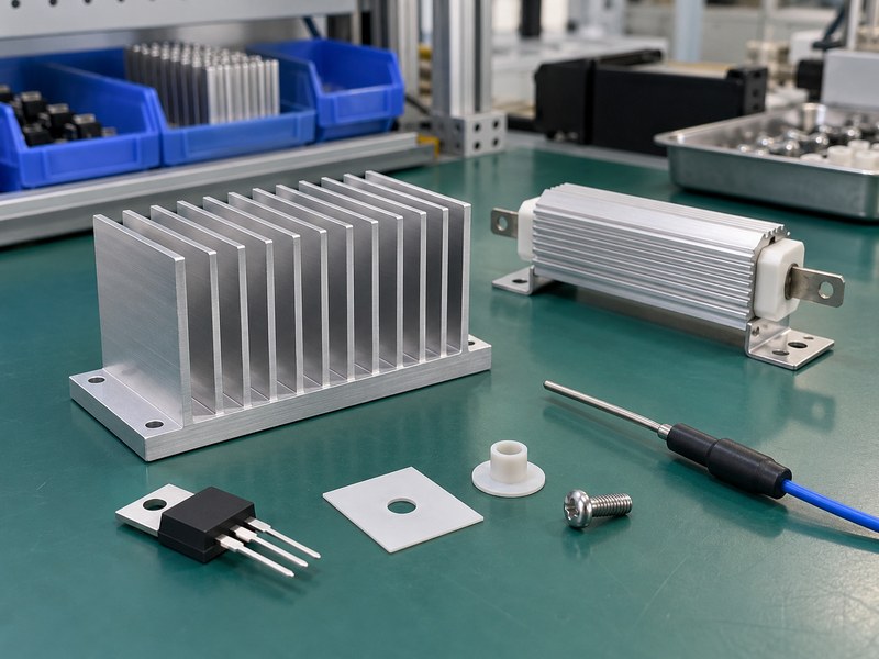 Linear voltage regulator heat sink with an unpowered prototype load-test fixture