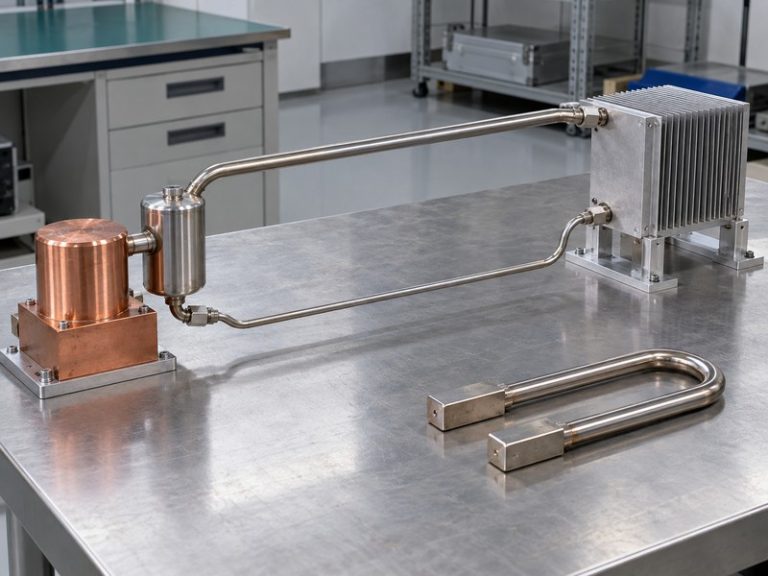 loop heat pipe architecture beside a conventional sealed pipe