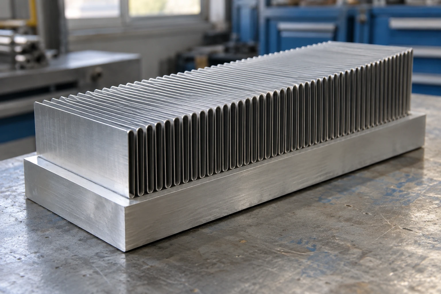 Adhesive folded fin joint