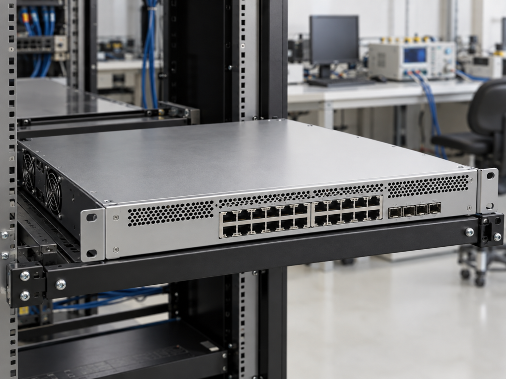 Closed rack-mount telecom network appliance
