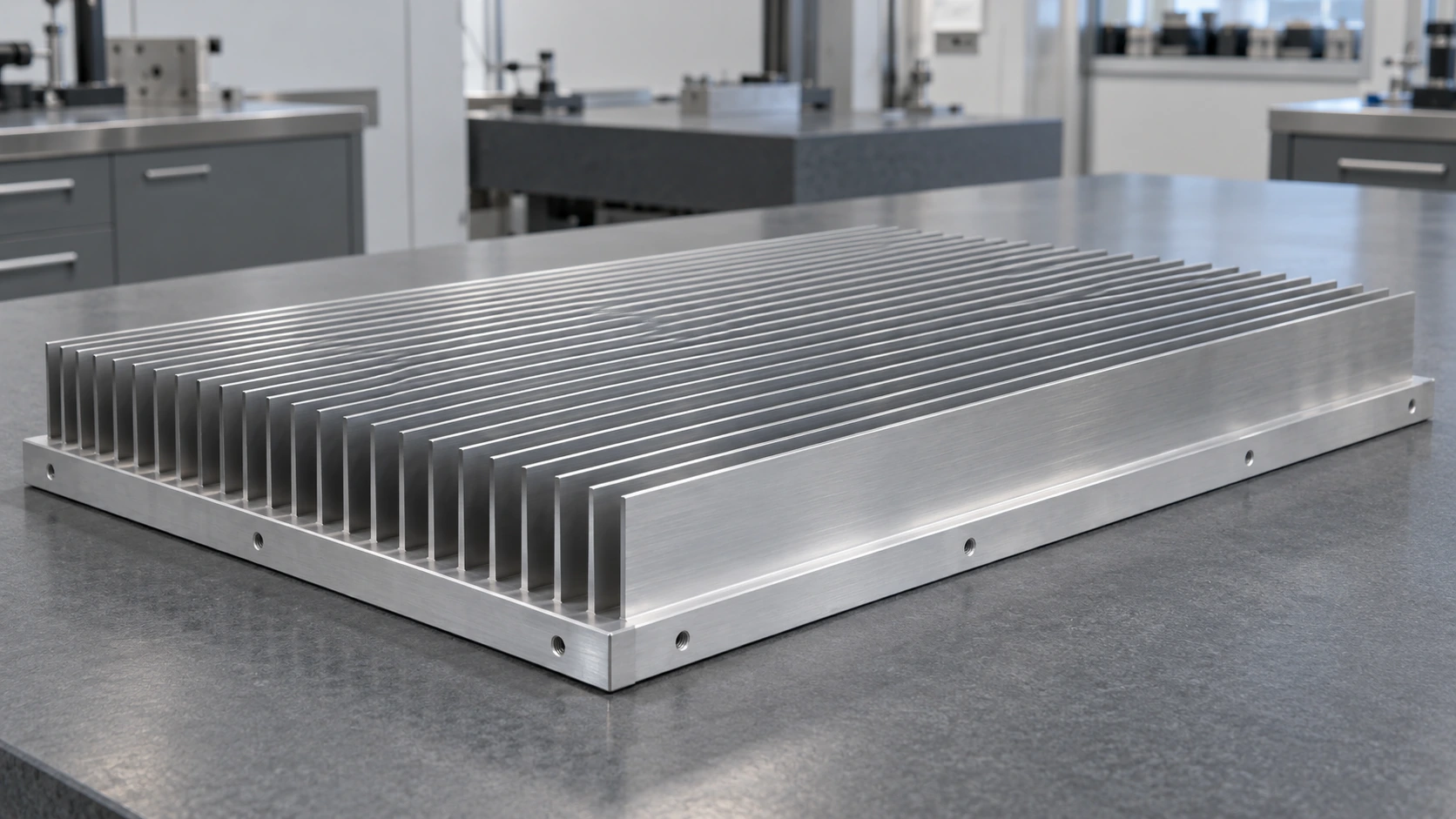Wide industrial bonded aluminum fin heat sink assembly
