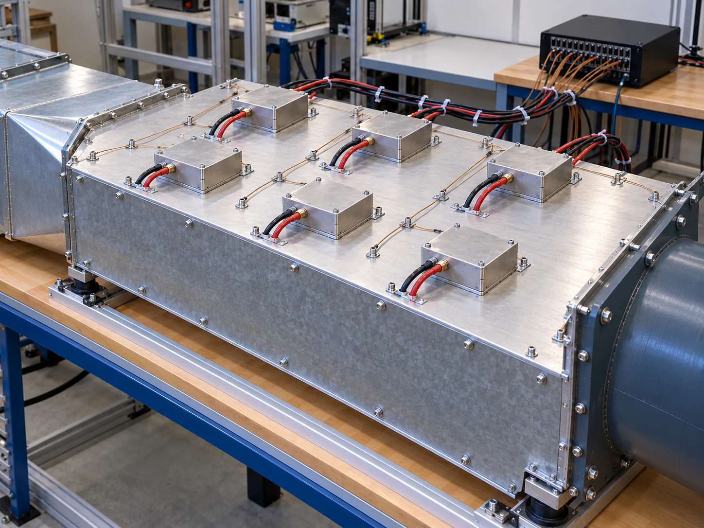 Extended duct large fin heat sink validation test rig