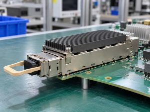 osfp riding heat sink flat OSFP-RHS module cooled by a host-side riding sink