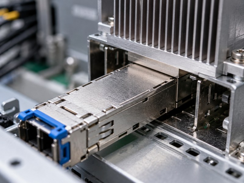 osfp riding heat sink flat thermal contact area on an RHS module housing