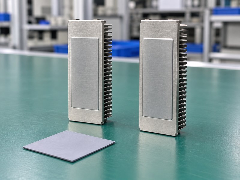 osfp riding heat sink contact pedestal and interface material samples for durability review
