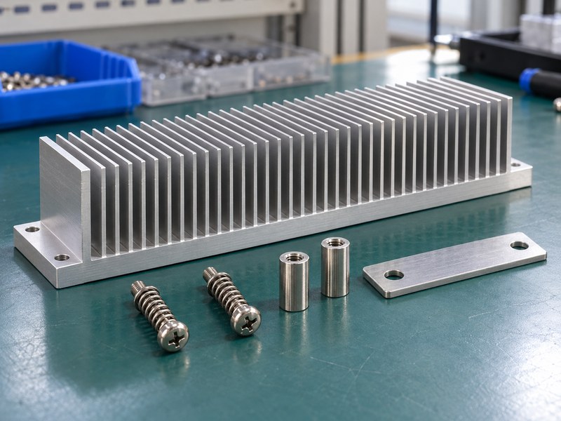 PC voltage regulator heat sink mounting screws springs and spacers