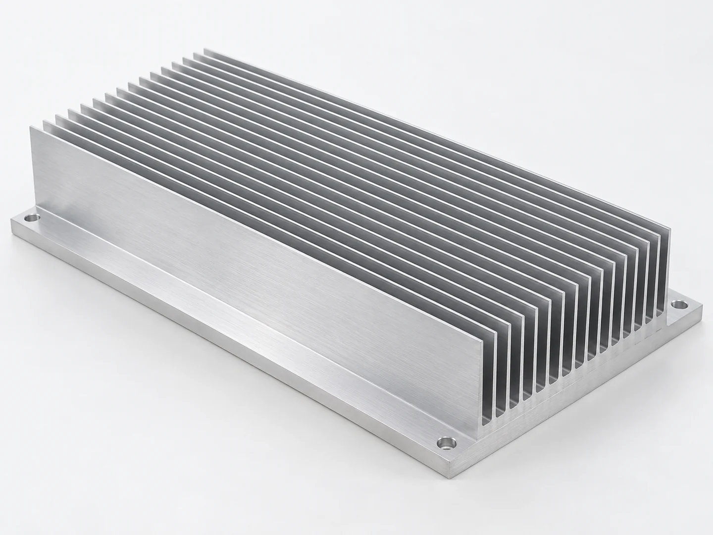 Aluminum industrial heat sink with continuous parallel fins