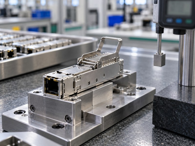 riding heat sink cage and retainer on a supported mechanical inspection fixture