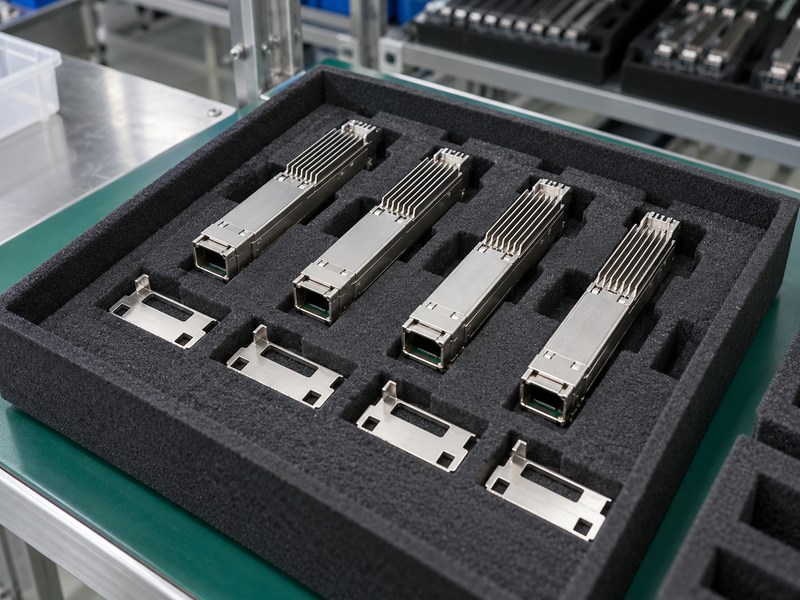 riding heat sink individually protected optical cage and heat sink samples