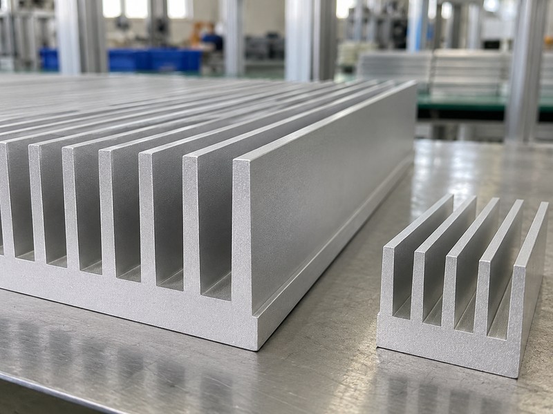 sandblasted aluminum heat sink semiconductor industry extruded fin profile for packaged semiconductor cooling