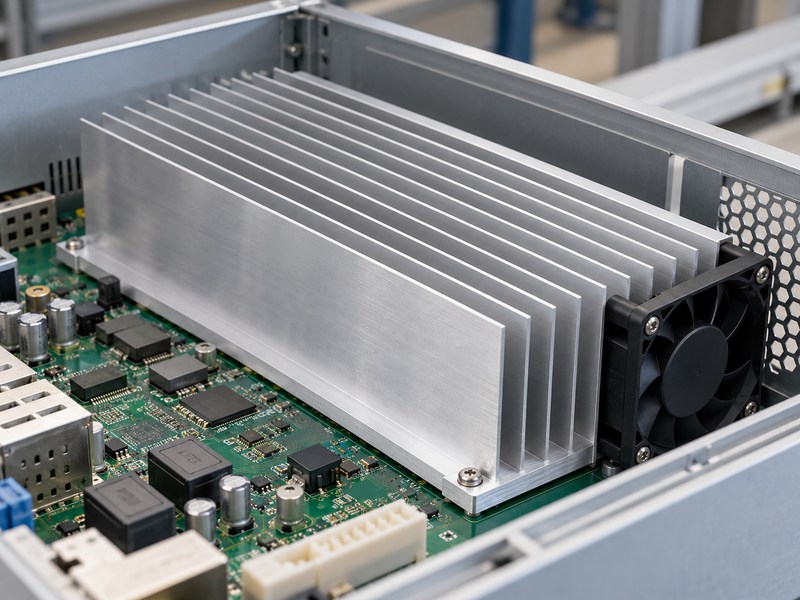 sandblasted aluminum heat sink semiconductor industry ducted airflow through a semiconductor heat sink