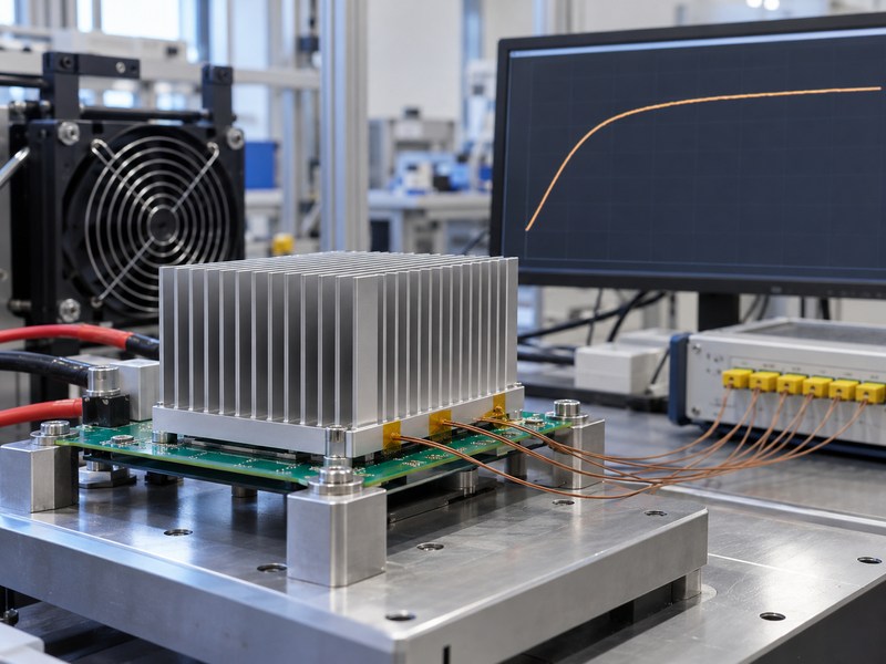 sandblasted aluminum heat sink semiconductor industry illustrative steady state thermal trace during package testing