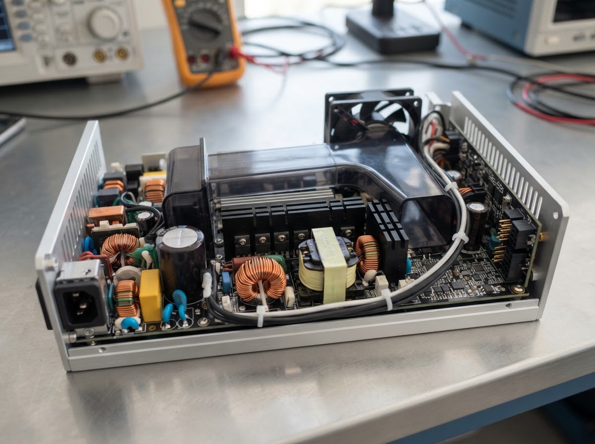 Server power supplies chassis interior