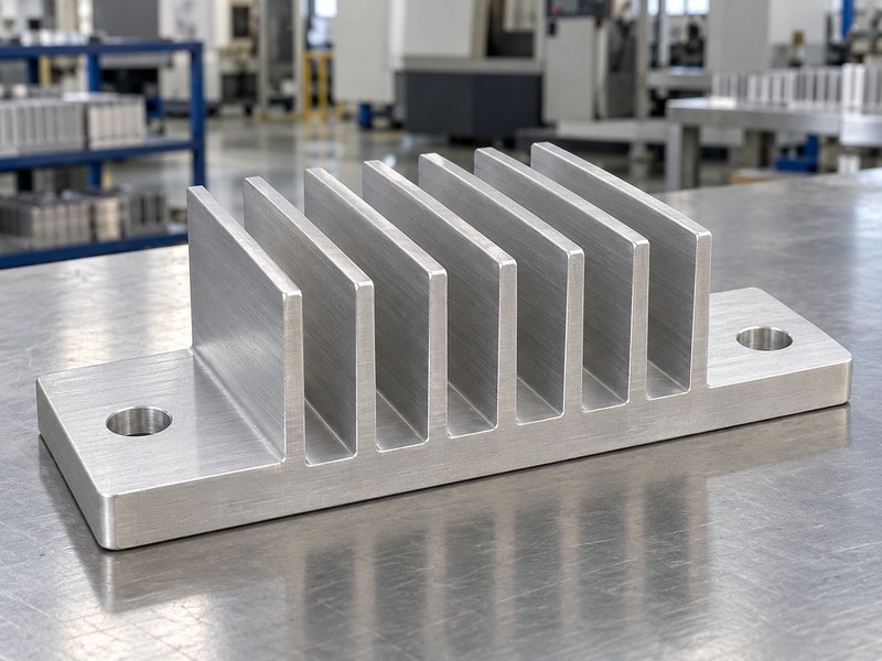 Shape accuracy radiator aluminum heat sink with mounting holes in solid base ears