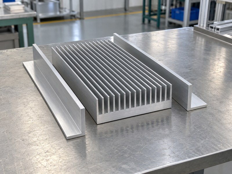 Shape accuracy radiator aluminum heat sink between separate enclosure guide rails