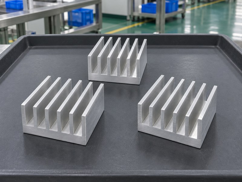 Shape accuracy radiator aluminum heat sink batch arranged for production inspection