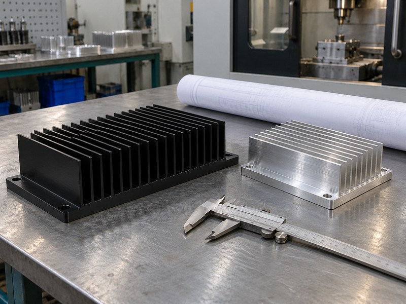 Surface treated aluminum heat sink and documents prepared for acceptance review