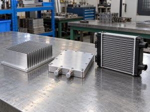 Transportation radiator heat sink components with a cold plate and radiator