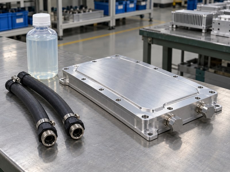 Transportation radiator heat sink cold plate fittings and coolant sample