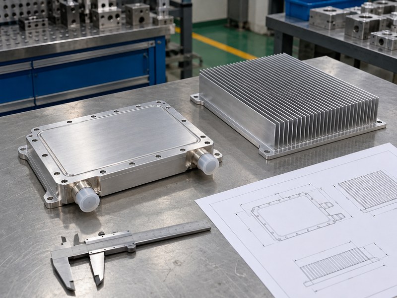 Transportation radiator heat sink components prepared for supplier review