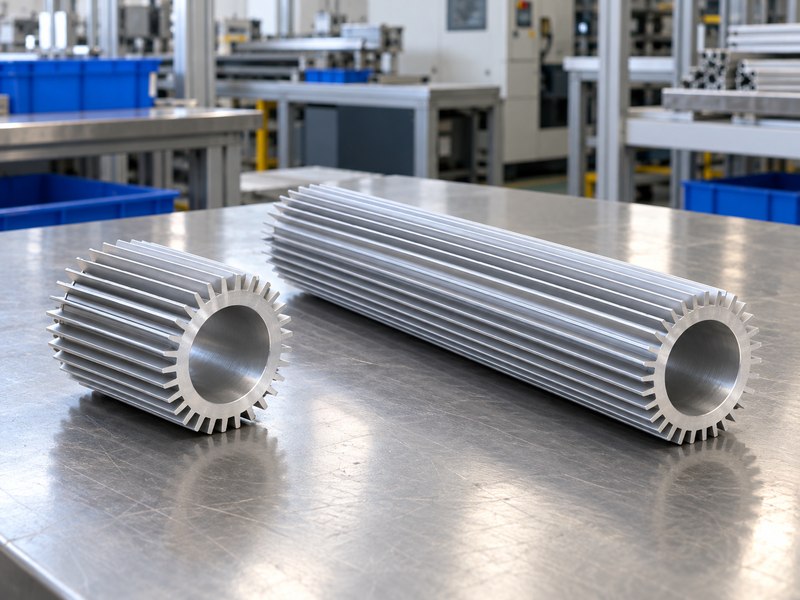 Tubular heat sink samples with different lengths for envelope review