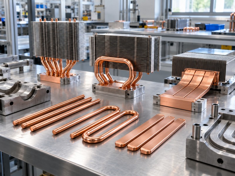 types of heat pipes with approved bends and flattened sections