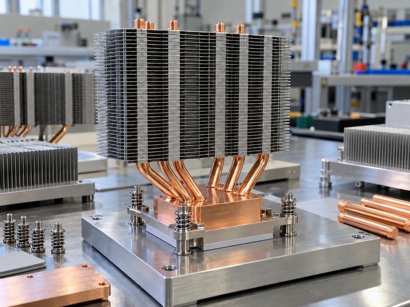 vapor chamber vs heat pipe contact base and spring mounting